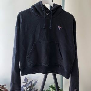 tna cropped black hoodie